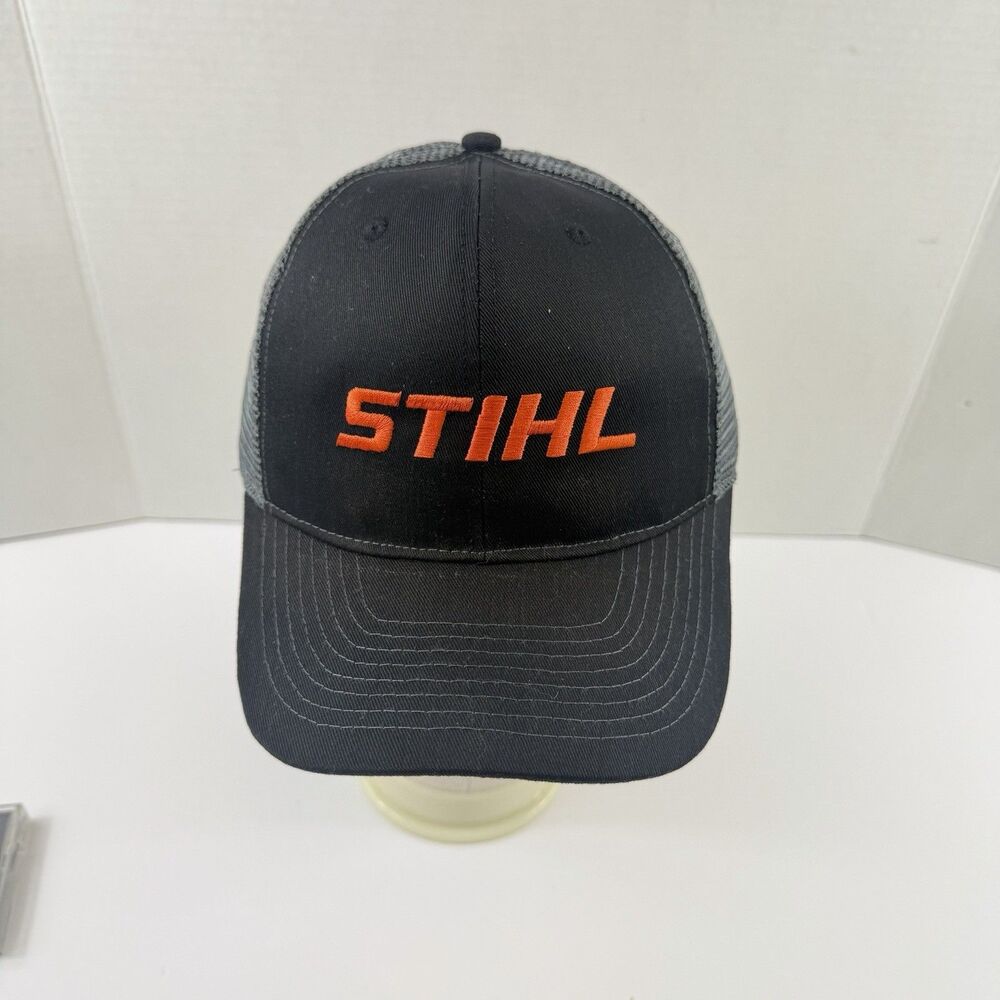 STIHL Outfitters Truckers Snapback Mesh Baseball Cap Hat Neon Orange NWOT
